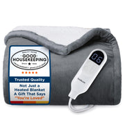 Bedsure Electric Heated Throw, 6 Heat Levels with 6 Timers up to 10 Hours, Grey