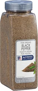 McCormick Pure Ground Black Pepper - 18 oz. container, 6 per case