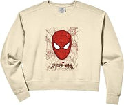 Women's Marvel Spider-Man: Brand New Day Mask Web Frame Poster Comfort Colors Crop Sweatshirt