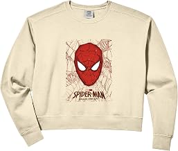 Women's Marvel Spider-Man: Brand New Day Mask Web Frame Poster Comfort Colors Crop Sweatshirt