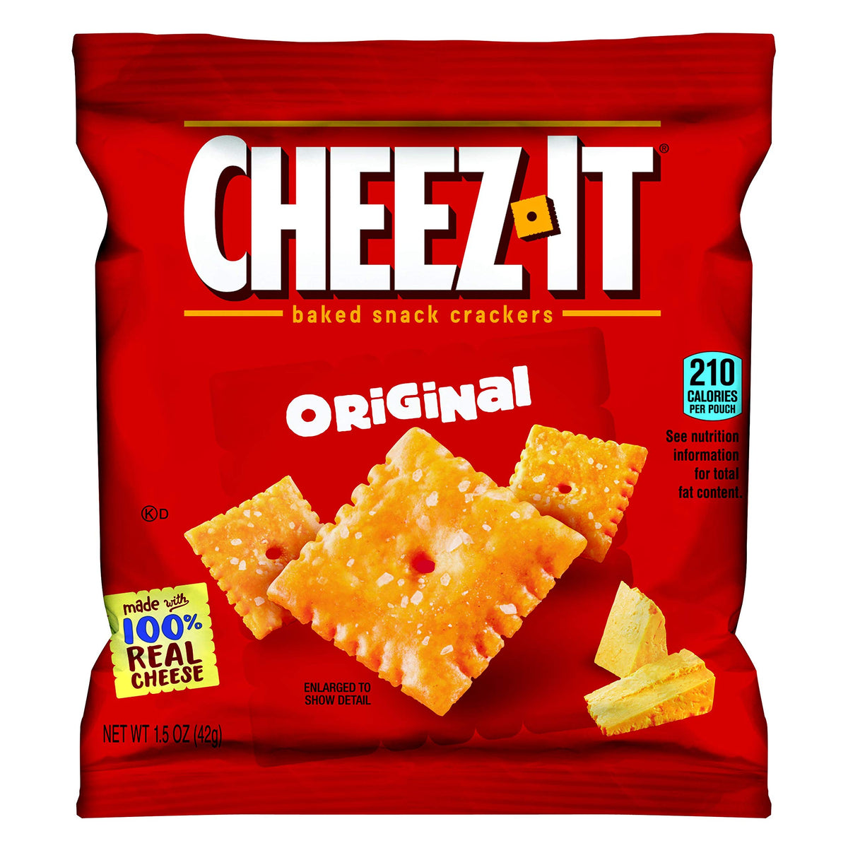 Cheez-It Original Baked Snack Crackers - 1.5 oz. bag by Kellogg's – Pack of 48