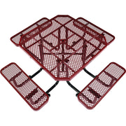 46" Octagonal Picnic Table by Global Industrial – 1, Expanded Metal & Steel, Red, Model 436982RD