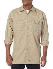 Men's Utility Uniform Shirt by Red Kap – Cotton Blend, Khaki, Model ST52KH RG 4XL