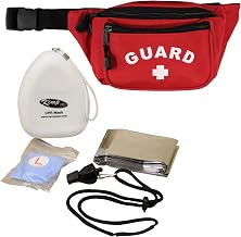 Kemp USA 7.5" Red and White Stuffed First Responder Hip Fanny Pack with Guard Logo