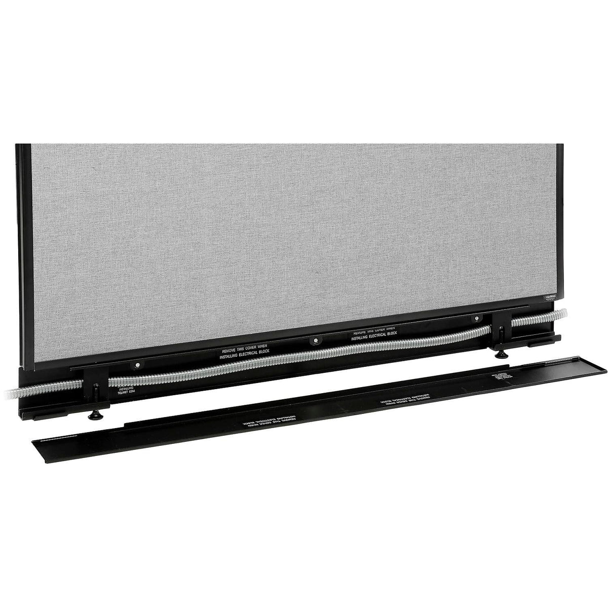 24-1/4"W x 76" H Office Partition Panel with Pass-Thru Cable by Global Industrial – Alloy Steel, Grey, Model 277662PGY