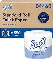 Scott Professional Standard Roll Toilet Paper, Bulk, 80 Rolls (04460) | 550 Sheets/Roll, 2-Ply, Individually Wrapped, Elev...