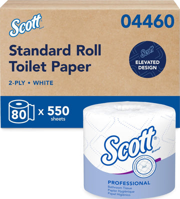 Scott Professional Standard Roll Toilet Paper, Bulk, 80 Rolls (04460)
