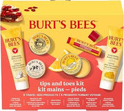 Burt's Bees Tips and Toes Kit Gift Set, 6 Travel Size Products