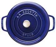 Cocotte Round 30cm Dark Blue by STAUB – 30cm, 8.35 liters, Cast Iron, Blue, Model 1004303