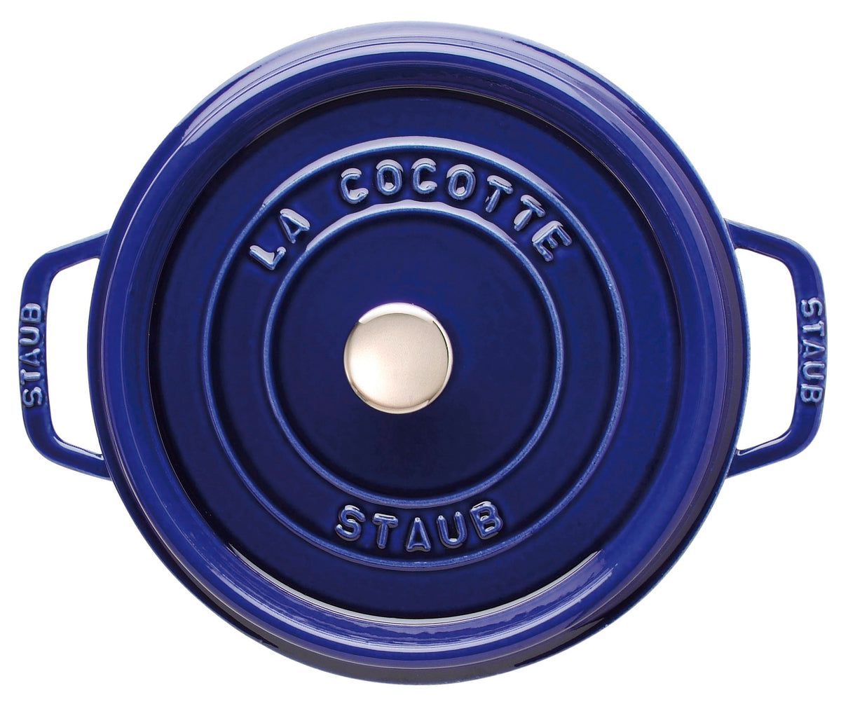 Cocotte Round 30cm Dark Blue by STAUB – 30cm, 8.35 liters, Cast Iron, Blue, Model 1004303