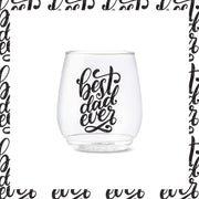 14oz Vino Best Dad Ever Series by TOSSWARE – 14oz, 14 fluid_ounces, Plastic, Best Dad Ever, Pack of 6