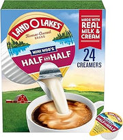 Land O Lakes Mini Moo’s Half & Half Creamer Singles, Shelf-Stable, 24 Count (Pack of 6)
