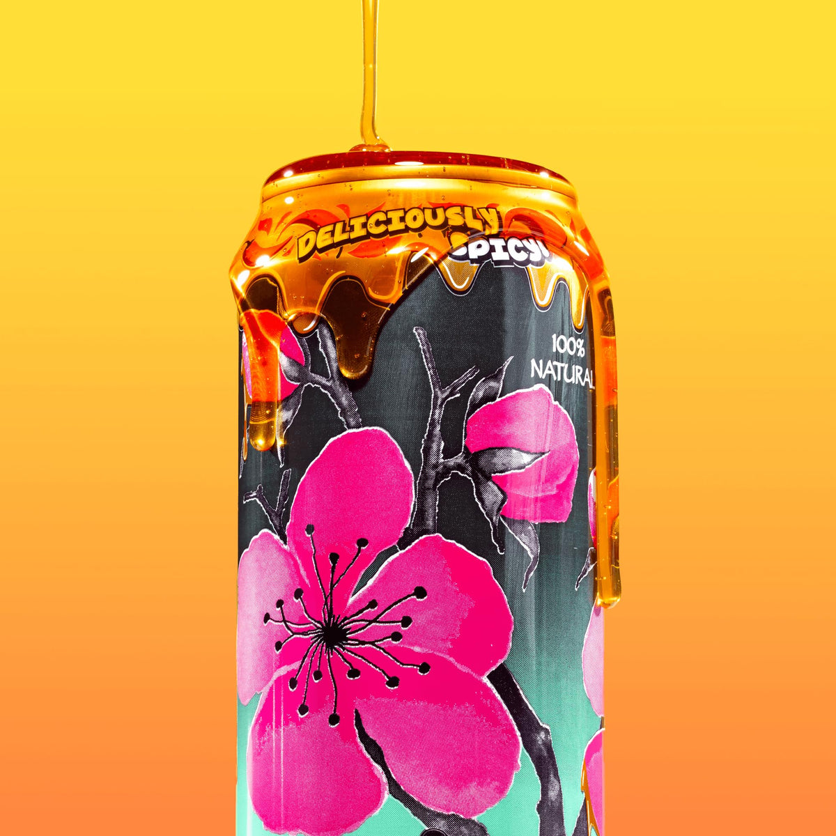 AriZona Green Tea with Hot Honey / 22 Fl Oz (12 Pack) / 12 Iced Tea