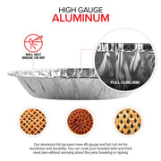 6 Inch Aluminum Foil Pie Pans (50 Count) by Stock Your Home – 50 Pack (6 Inch), 0.375 pounds, Aluminum, Silver, Pack of 50