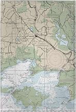 Betsy Drake Vermilion Bay, LA Nautical Map Guest Towel