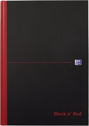 Oxford Black n' Red, A4 Notebook Hardcover, Casebound, Lined, 192 Page, 1 Notebook