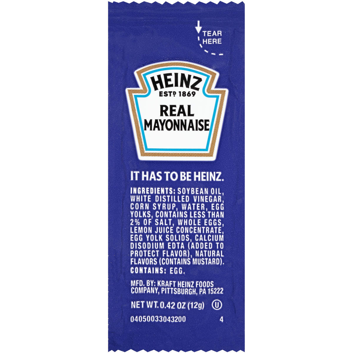 HEINZ Mayonnaise / 0.4 Ounce (Pack of 200) / 200 Mayonnaise