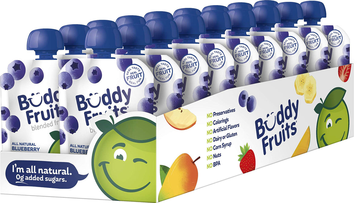 Buddy Fruits Blueberry / 3.2 Ounce (Pack of 18) / 1 Applesauce