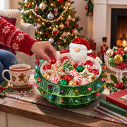 Saillong Ceramic Gnome Candy Bowl, 44 Oz, Holiday Design