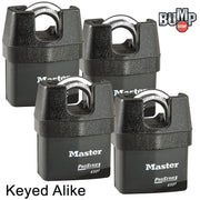 Master Lock 4 Pack / Black / 4 Keyed Padlocks