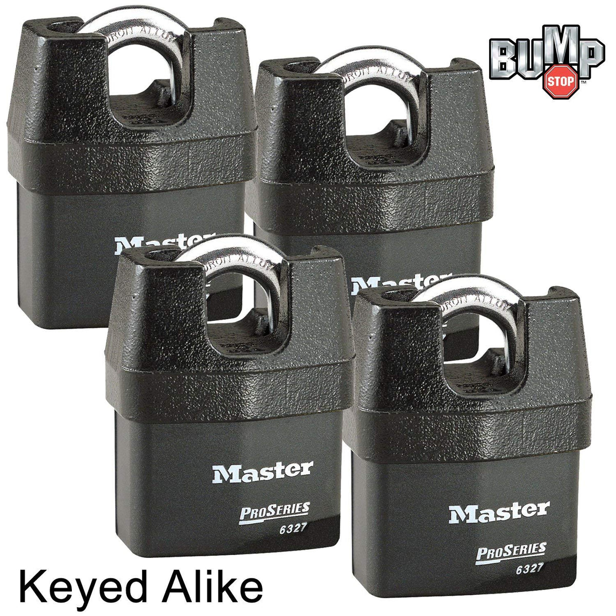 Master Lock 4 Pack / Black / 4 Keyed Padlocks