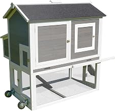 zoovilla Bunkie Chicken Coop for Up to 6 Chickens with Wheels