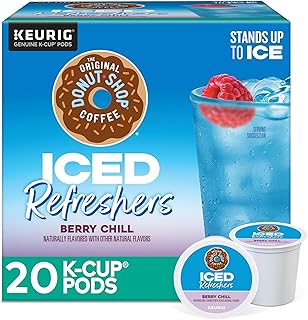 The Original Donut Shop Iced Refreshers, Berry Chill, Brew Over Ice Single Serve Keurig K-Cup Pods, 20-Count Box