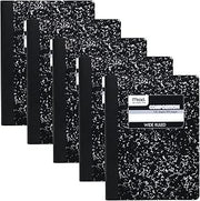 Mead Composition Notebooks, Wide Ruled Paper, 100 Sheets, Comp Book, 5 Pack (72368)