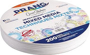Prang Mixed Media Paper Circles, 9" Diameter, 200 Sheets/Pack, 12 Packs | Created by America's Art Teacher Cassie Stephens, Heavyweight, White, #PAC4822