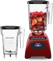 Blendtec Classic 575 Blender (Red), 90oz* WildSide+ & 75oz* FourSide Jars | Professional Grade Power, Self-Cleaning, 5 Speed Kitchen Blender with Four Preprogrammed Blending Cycles
