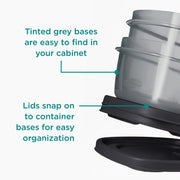 EasyFindLids Food Storage Containers with SilverShield Antimicrobial Protection by Rubbermaid – Assorted Sizes (42-Piece), 4.85 liters, Plastic, Gray, Model 2135721