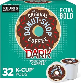 The Original Donut Shop Dark, Keurig Single Serve K-Cup Pods, Dark Roast Coffee Pods, 32 Count