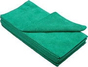 Global Industrial 16" x 16" 300 GSM Microfiber Cleaning Cloths, Green, 12 Cloths/Pack, for All Janitorial, Food Service and General Purpose Applications