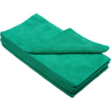 16" x 16" 300 GSM Microfiber Cleaning Cloths by Global Industrial – 16" x 16", 80% Polyester 20% Polyamide, Green, Model MFC3001616GN
