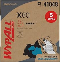 Wypall PowerClean X80 Heavy Duty Cloths, 5 Boxes x 76 Towels (41048)