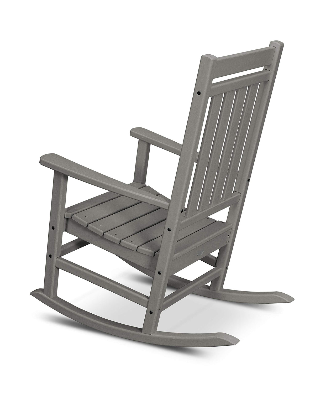 Plantation Porch Rocking Chair by Polywood – 26.25X41.25X34 Inches, High Density Polyethylene (HDPE), Slate Grey, Model R199GY