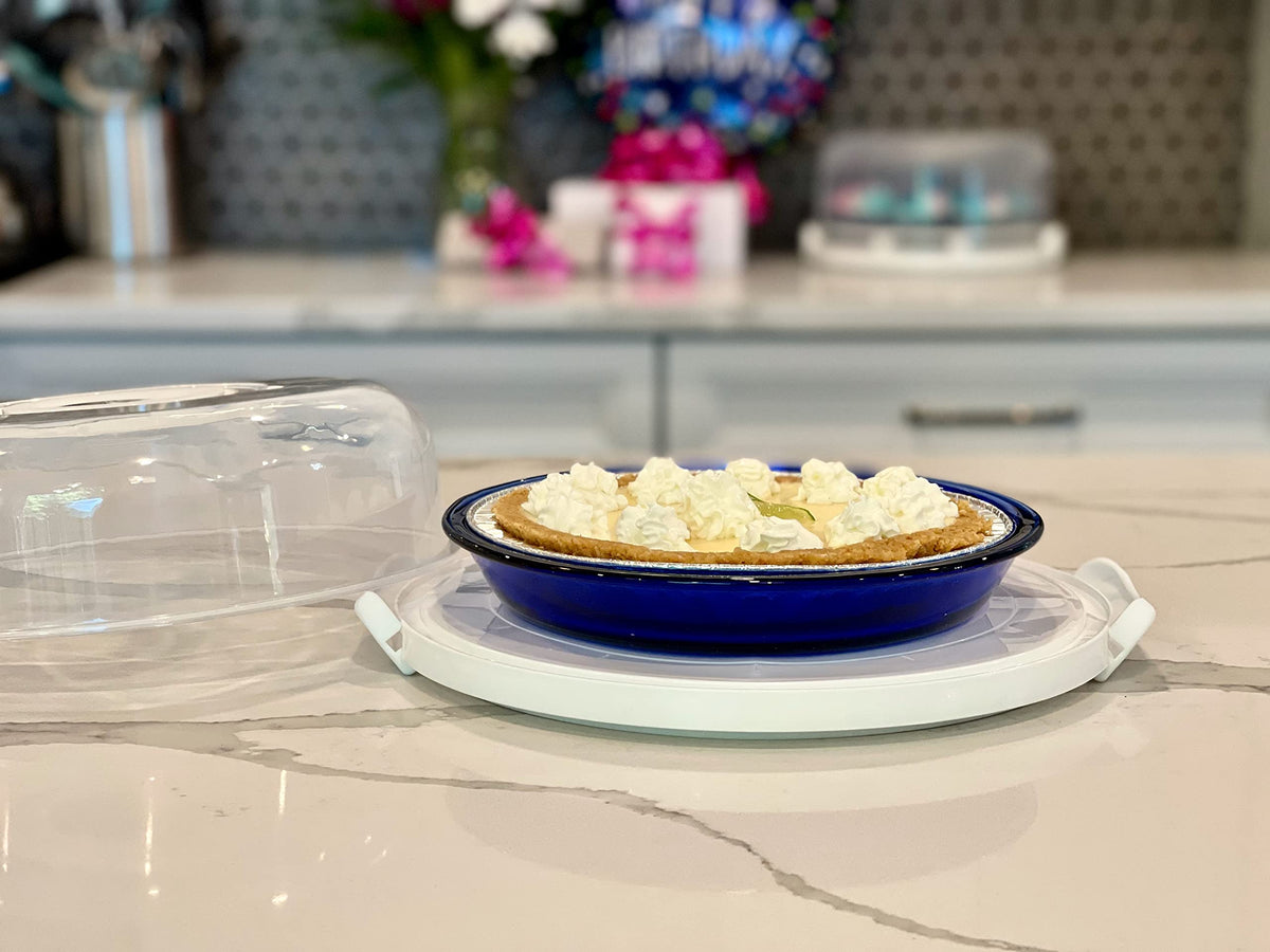 Top Shelf Elements Pie Carrier, 12 Inch Diameter, White