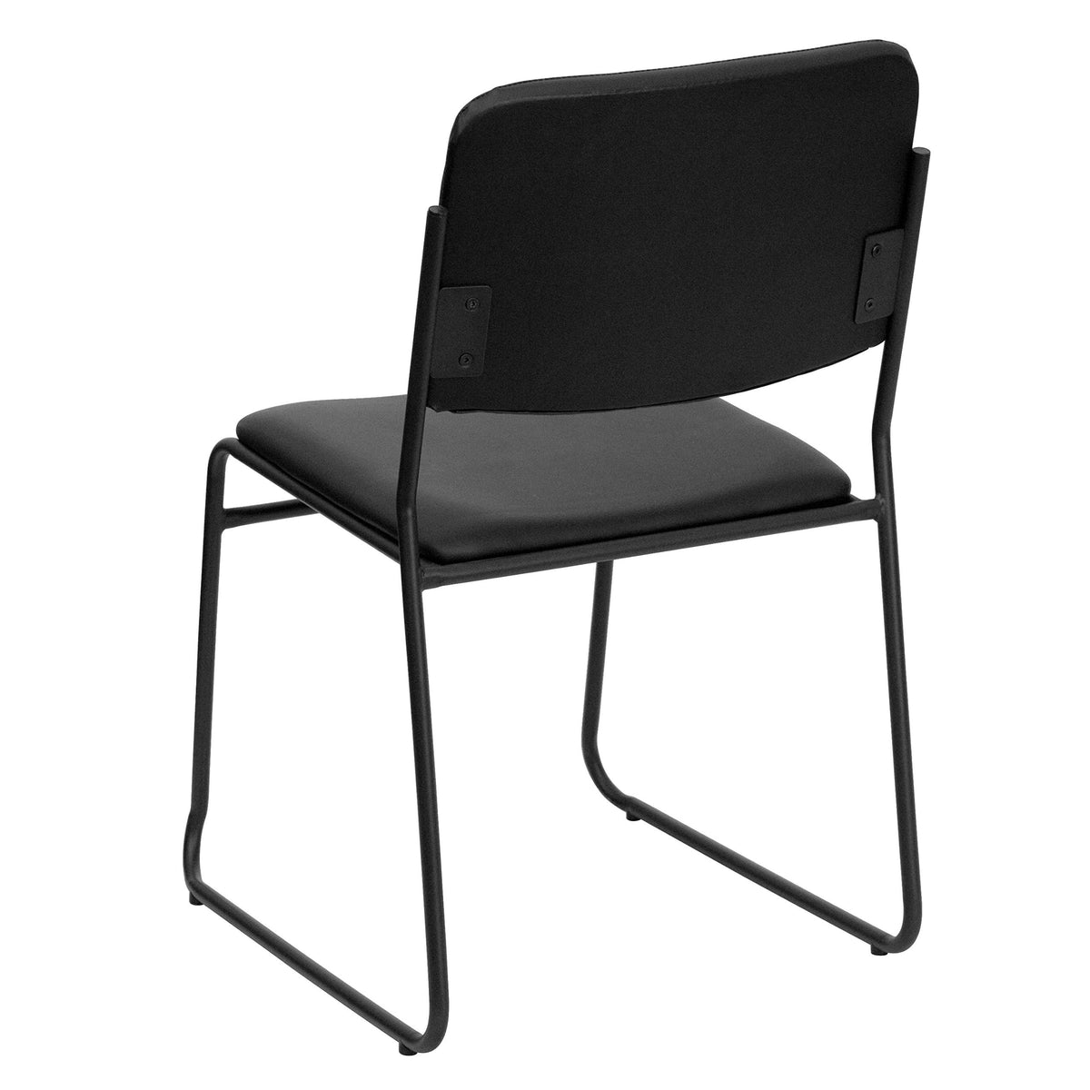 Flash Furniture Black Vinyl/Black Frame / Set of 5 / Contemporary (Pack of 5) Stacking Chairs