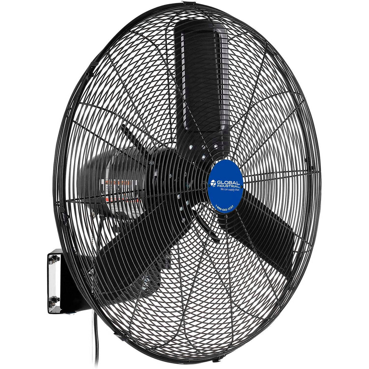 Global Industrial Black/Silver / 29"L x 38"W x 7"H / Industrial Wall-Mounted Fans