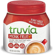 Truvia Monk Fruit Sweetener, Spoonable, 9.8 oz Jar | Monk fruit & erythritol; 35 servings; 2 tsp = 2 tsp sugar; non-GMO, gluten-free, kosher, plant-based; diabetic