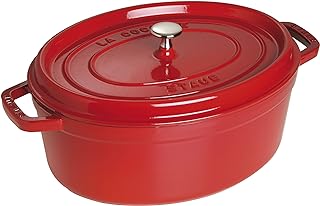 STAUB Cast Iron Roaster/Cocotte, Oval 37 cm, 8 L, Cherry Red