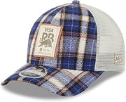 New Era Team Red Bull 9FORTY Cash App Racing Bulls Austin Trucker Snapback Cap, Adjustable Hat Navy Blue White
