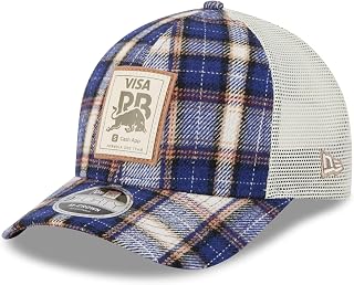 New Era Team Red Bull 9FORTY Cash App Racing Bulls Austin Trucker Snapback Cap, Adjustable Hat Navy Blue White
