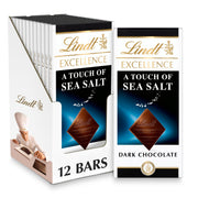 EXCELLENCE Sea Salt Dark Chocolate Candy Bar by Lindt – 3.5 Ounce (Pack of 12), Natural, Pack of 12, Model 392965