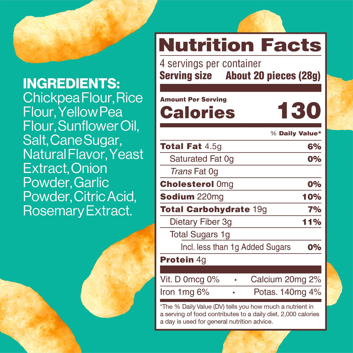 HIPPEAS Groovy White Cheddar / 4 Ounce (Pack of 2) / Basic Puffed Snacks