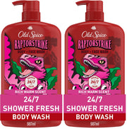 Old Spice Raptorstrike with Dark Berry / 33.4 Fl Oz (Pack of 2) / Rojo Body Washes