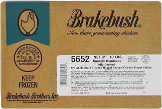 Brakebush Whole Grain Chicken Nugget, 10 Pound -- 1 each.