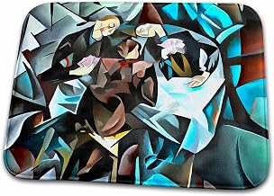 3dRose Three Men Playing Cards Geometric Art After Rockline Bathroom Bath Rug Mat