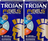 TROJAN All The Feels Latex Condoms, 10CT (Pack of 2)