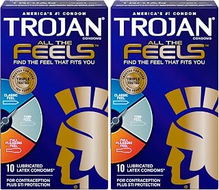 TROJAN All The Feels Latex Condoms, 10CT (Pack of 2)